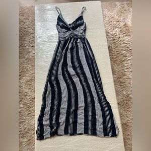 Angie Maxi Blue and White Striped Dress